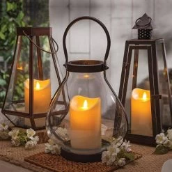 Gerson LED Flameless Candle/Lantern With Timer (43842) -Yard Decorations Store 43847amd