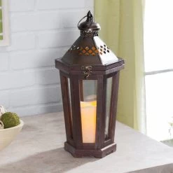 Gerson LED Flameless Candle/Lantern With Timer (44127) -Yard Decorations Store 44127addmd