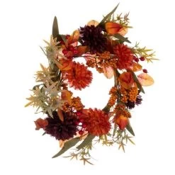 Vickerman Artificial Unlit Christmas Wreath Candle Ring (695531) -Yard Decorations Store 695531anglemd