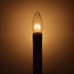 Celestial Lights Taper Candle With Traditional Base (965929) -Yard Decorations Store 965929clsoeupmd